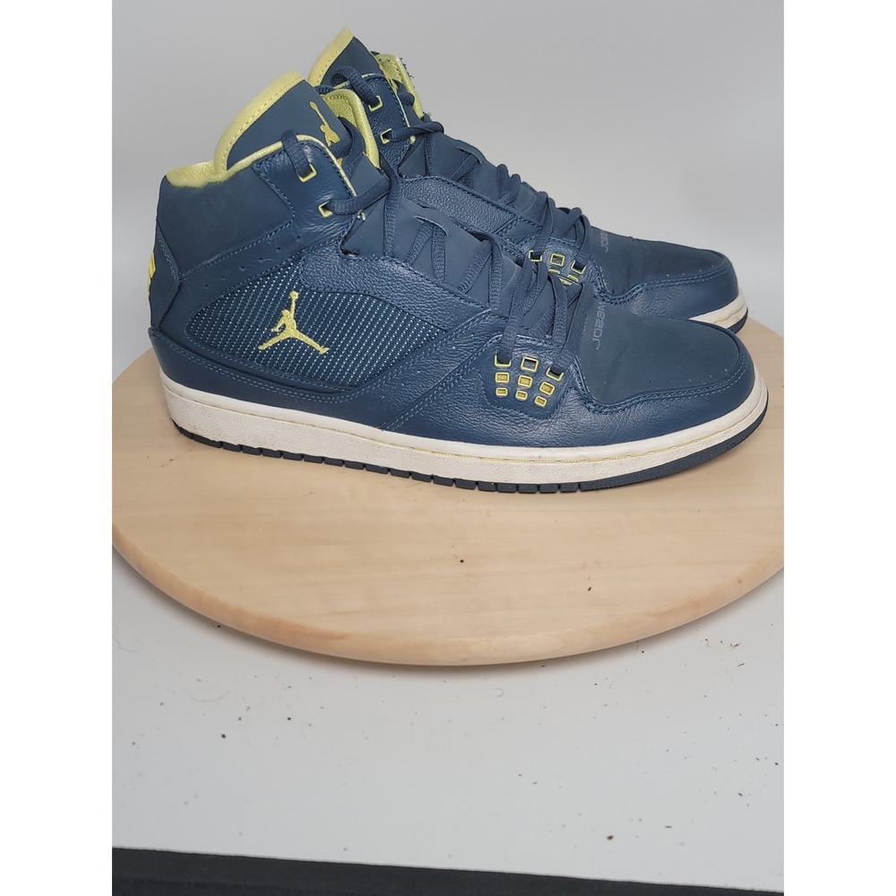 Jordan Air Jordan 1 Flight Mid Top Squadron Blue/Yellow 372704-415 Size 10